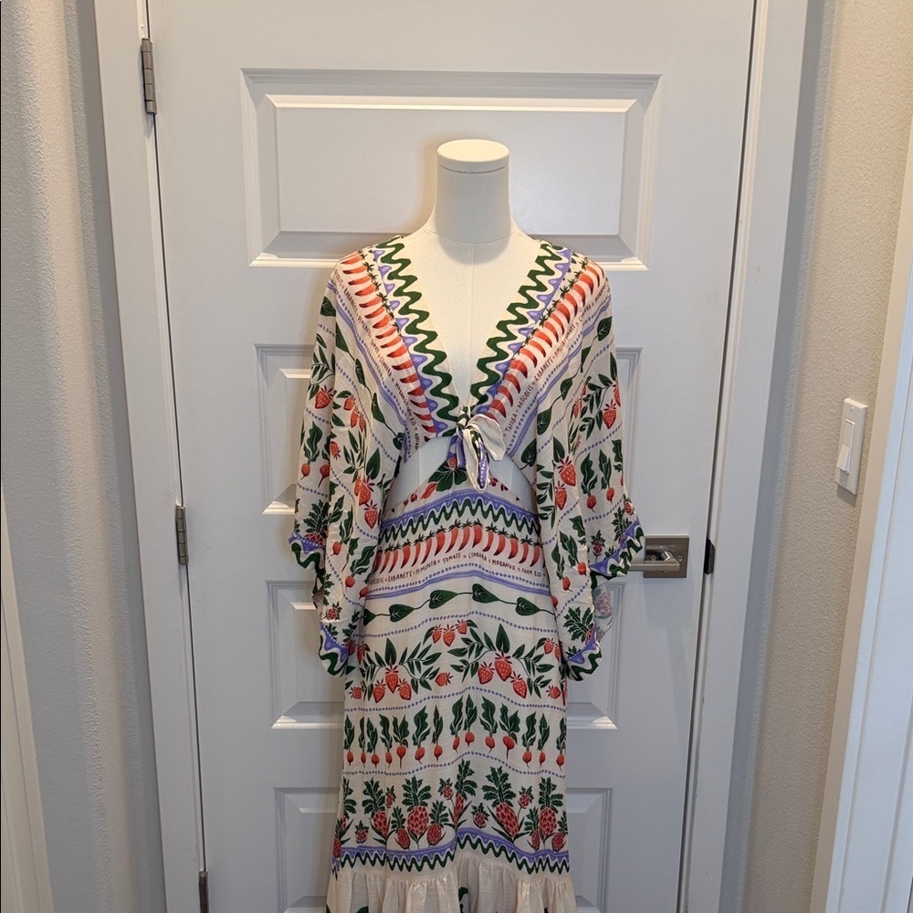 FARM Rio Floral Maxi Dress Size L - Picture 6 of 11